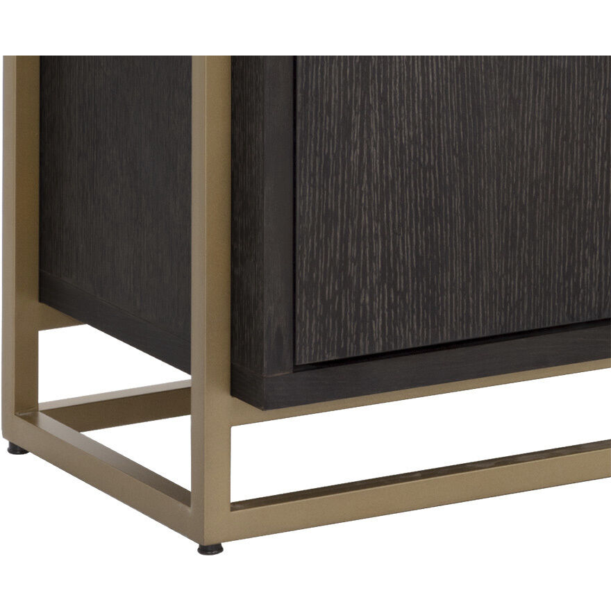 Baldessara Grey / Rustic Bronze Bookcase